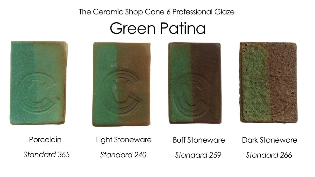 green patina glaze, the ceramic shop cone 6 professional glaze